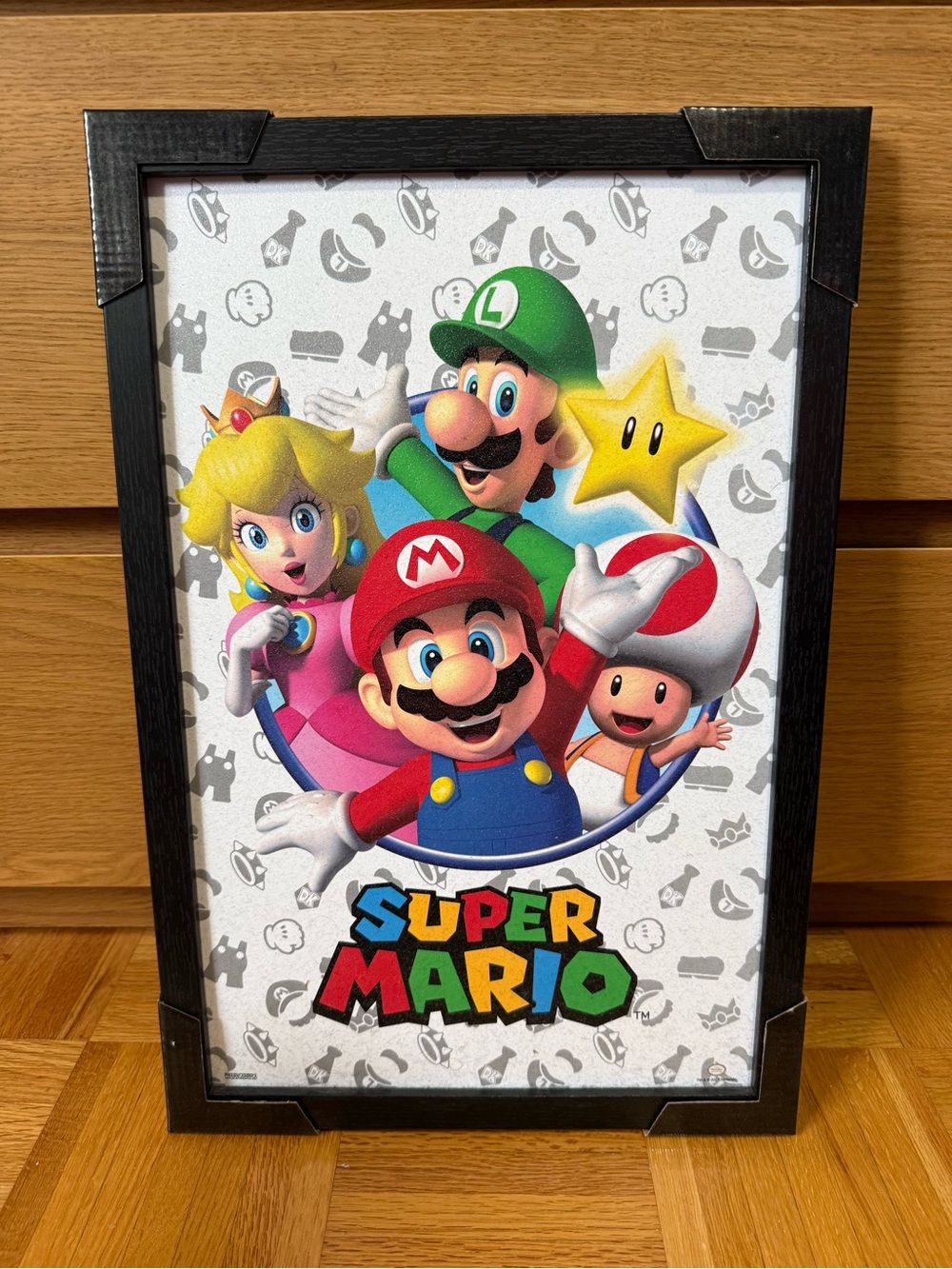 Nintendo Super Mario Framed Art featuring Mario, Luigi, Princess Peach & Toad